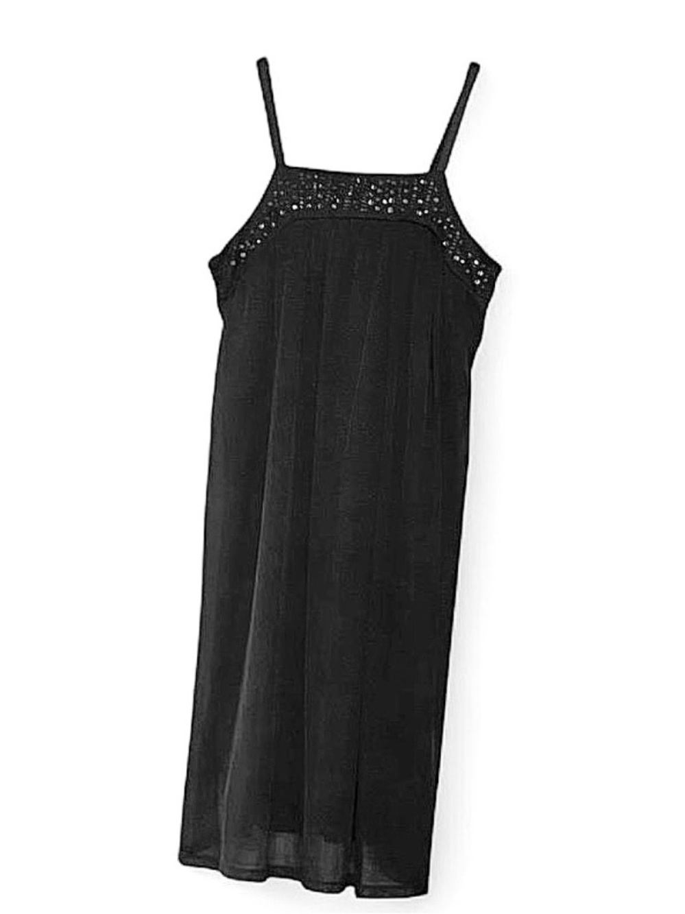 Iz Byer California Black Sequin Dress Women 16 Adjustable Tie Back Party Evening